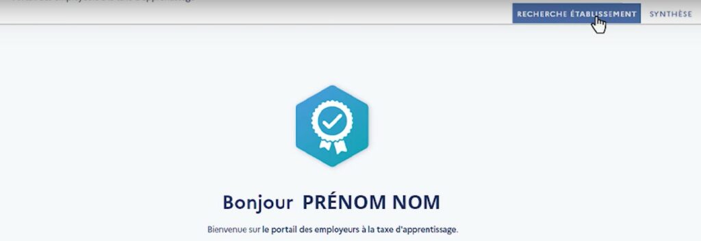 page d'accueil du compte entreprise
